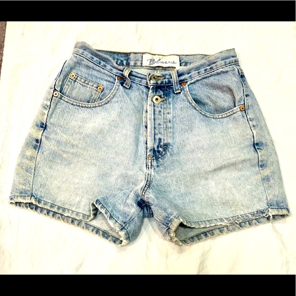 EXPRESS BLUES regular vintage jean shorts size 7/8 good condition - Picture 2 of 13